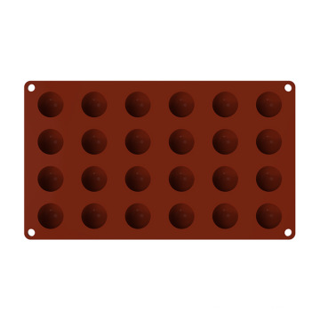 24 Cavities Round Silicone Baking Molds, 24 Holes Sphere Silicone Molds Apply to 1 inch Hemisphere Chocolate Mousse Making